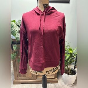 Gap maroon lightweight hoodie; slightly cropped. Size XS.